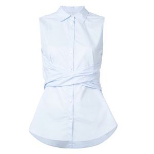 Derek Lam 10 Crosby Poplin Twist Front Top